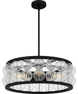 Terrarock Five Light Pendant in Matte Black