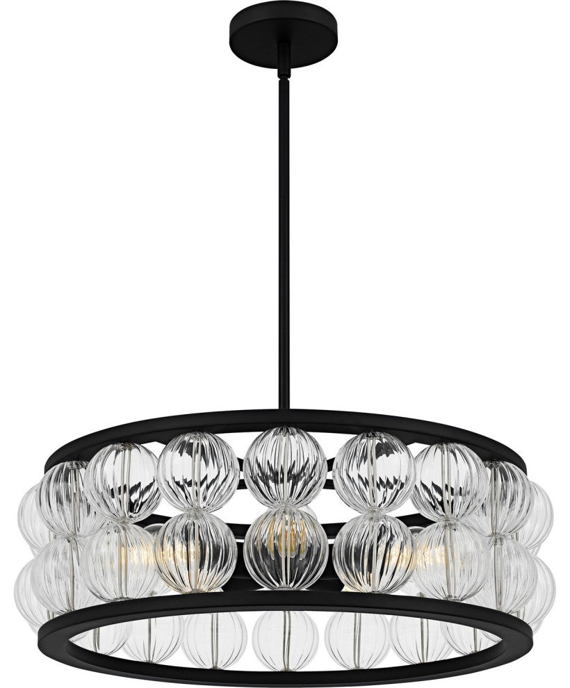 Terrarock Five Light Pendant in Matte Black