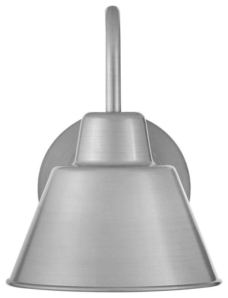 Lark Wes 10.5" Small Outdoor Gooseneck Barn Light, Antique Brushed Aluminum