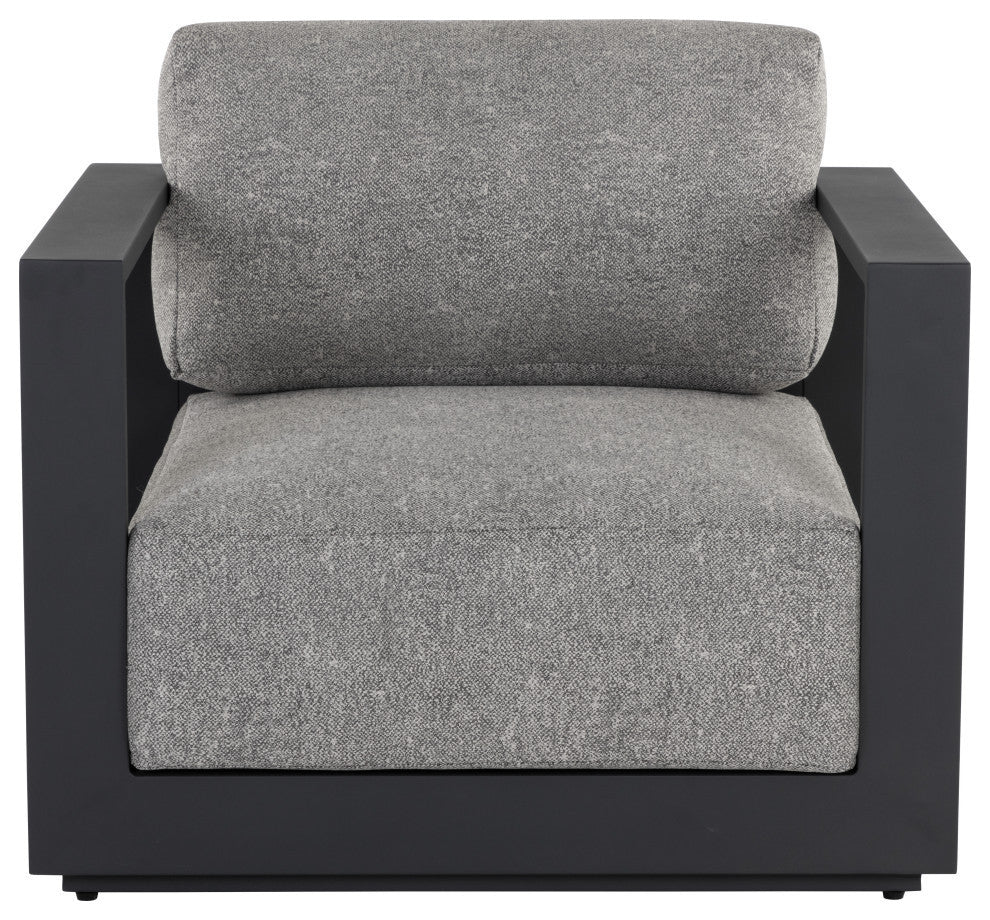 Tavira Armchair, Charcoal, Lanikai Salt And Pepper
