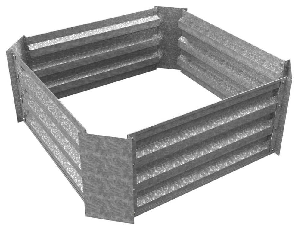 Raised Garden Bed Plant Holder Kit With Adjustable Galvanized Iron