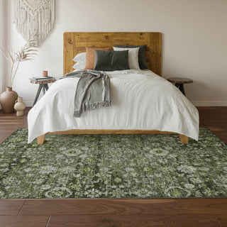 Premium Machine Washable Mayfield AMF651 Green 5' x 7'6" Rug