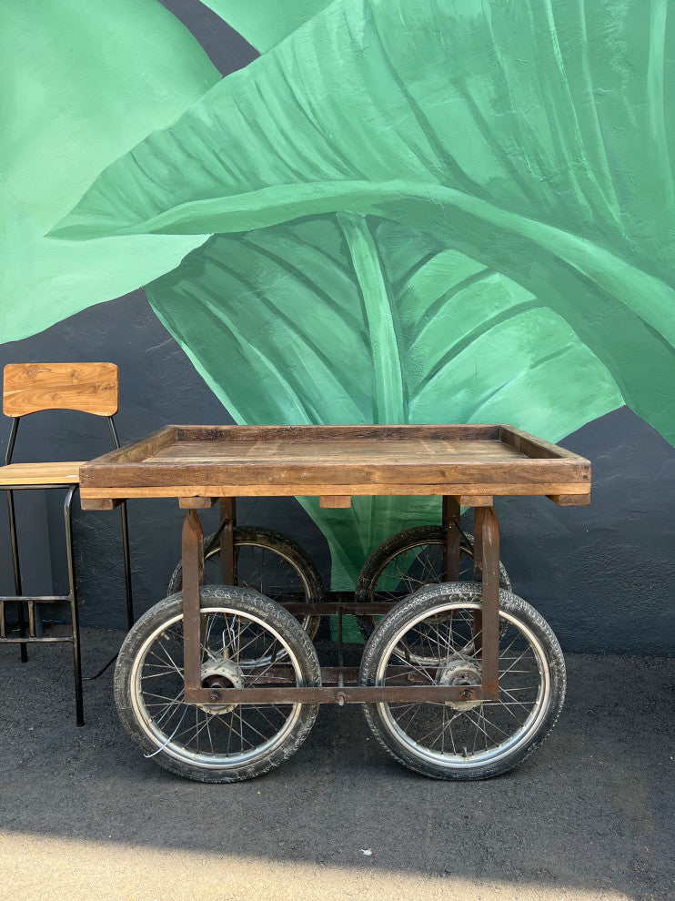 Consigned Vintage Motorbike Wheel Cart