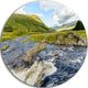 Publi And River Lyon, Landscape Photography Round Wall Art, 11"
