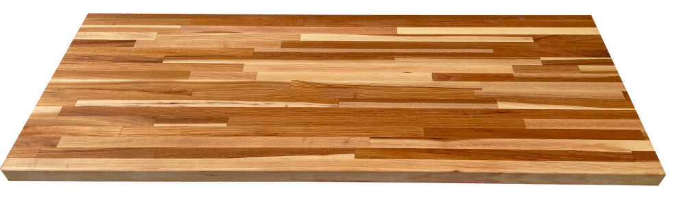 Sturdy 18" Deep Butcher Block Countertop, Hickory, 18" X 96"