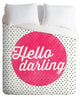 Deny Designs Allyson Johnson Hello Darling Dots Duvet Cover, Lightweight