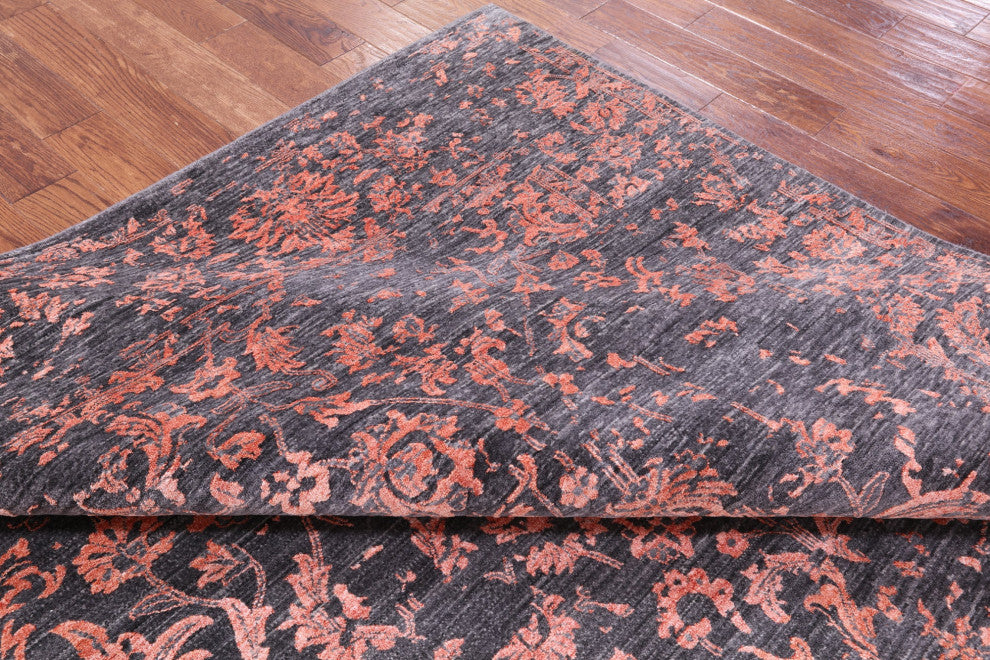 8' 2" X 10' 2" Persian Hand-Knotted Wool & Silk Rug - Q15754
