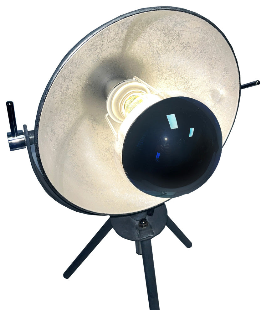 Gray Tripod Headlight Table Lamp
