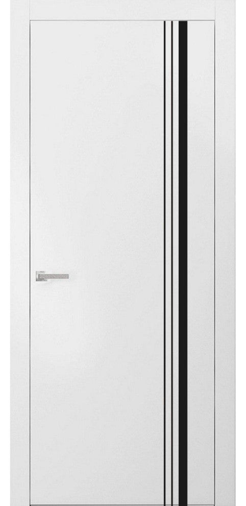 Solid French Door 36 x 96 | Planum 0011 White Silk with| Bathroom