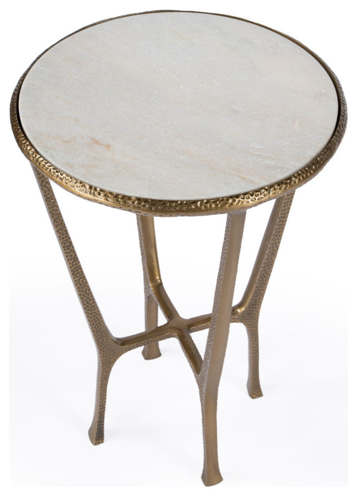 Switlania Marble Accent Table, White