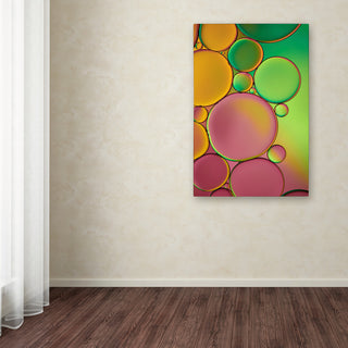 Cora Niele 'Green and Orange Drops' Canvas Art