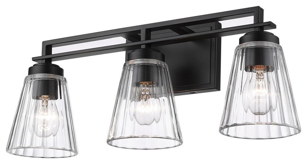 Z-LITE 3-Light Vanity, Matte Black