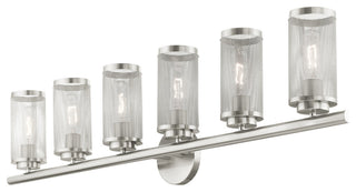 Livex Lighting Industro 6 Light Brushed Nickel Extra Large Vanity Sconce