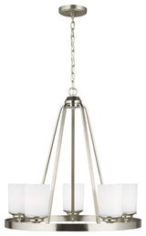 Kemal 5-Light Chandelier, Brushed Nickel