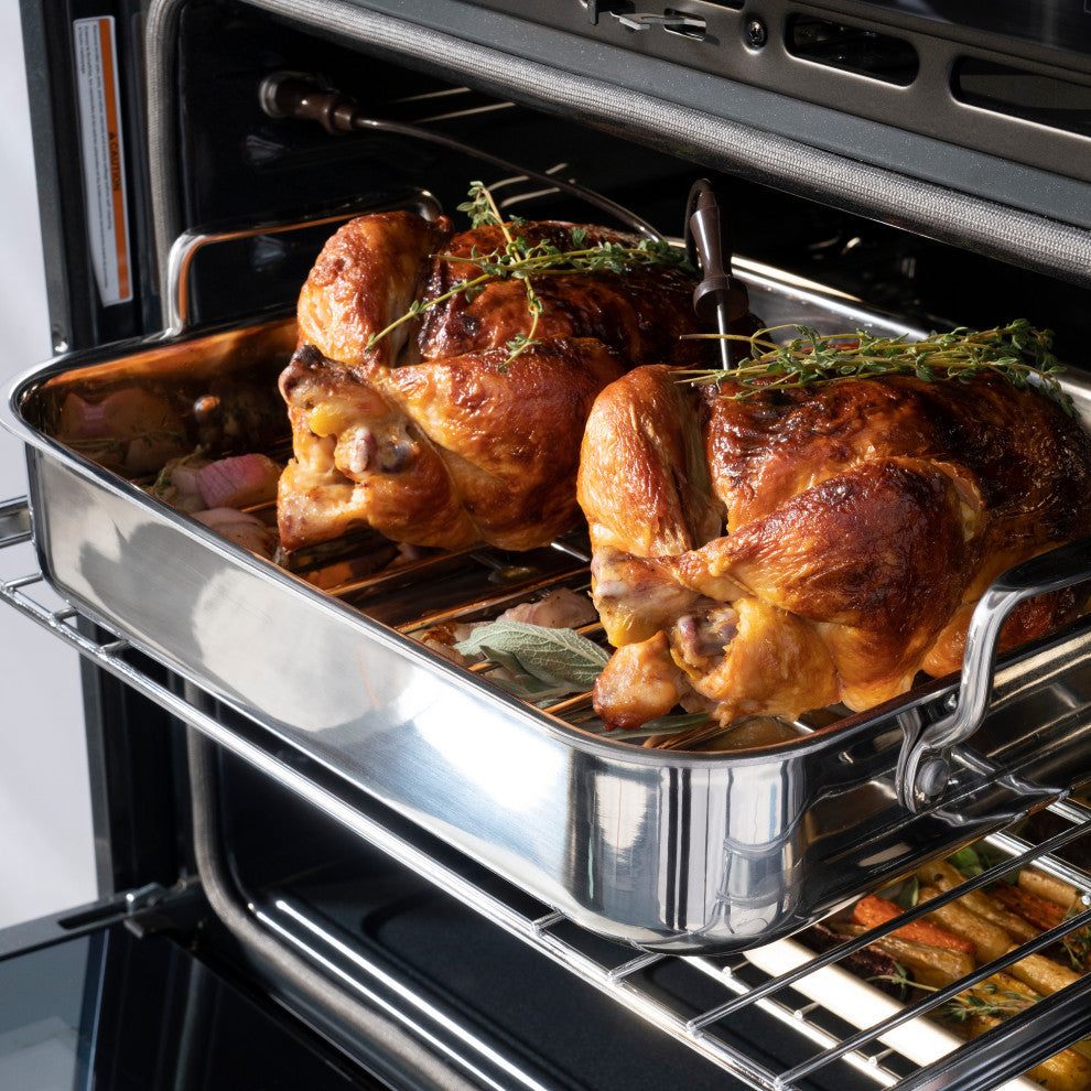 ZLINE DuraSnow Stainless Steel Double Wall Oven With Matte Black, AWDSZ-30-MB
