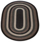 Earth Rugs C-313 Mocha / Frappuccino Oval Braided Rug 5 Feet x 8 Feet