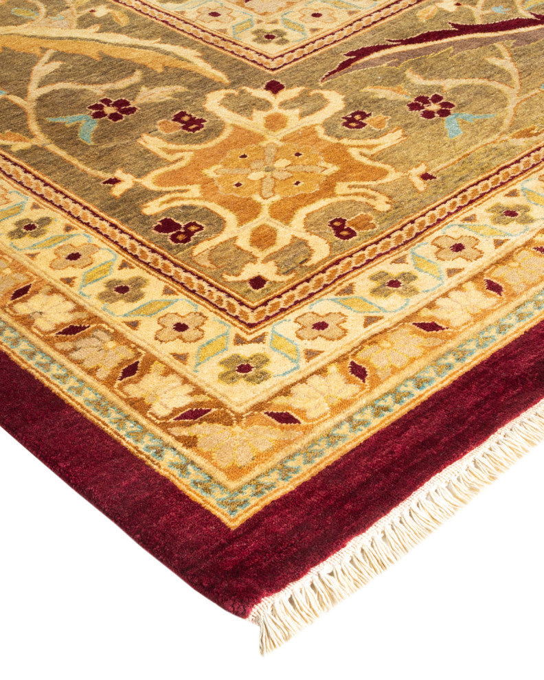 Eclectic, One-of-a-Kind Hand-Knotted Area Rug Red, 11' 10 x 15' 1