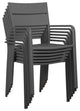 Benzara BM287744 Meta 22" 6 Piece Dining Chair Set, Gray Aluminum Frame