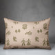 Folk Forest Motif in Pink Throw Pillow