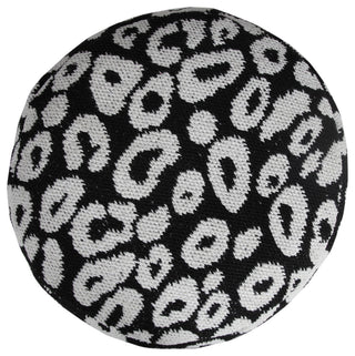 Modern Leopard Print Pouf Ottoman