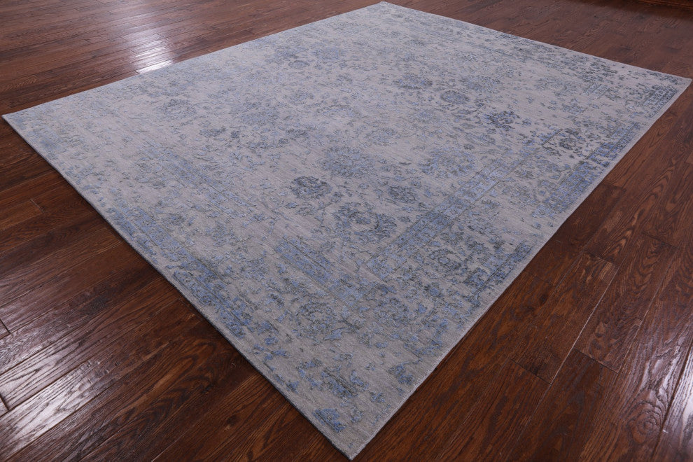 Wool and Silk Hand-Knotted Persian Rug 8' 1" X 10' 1" Q6257