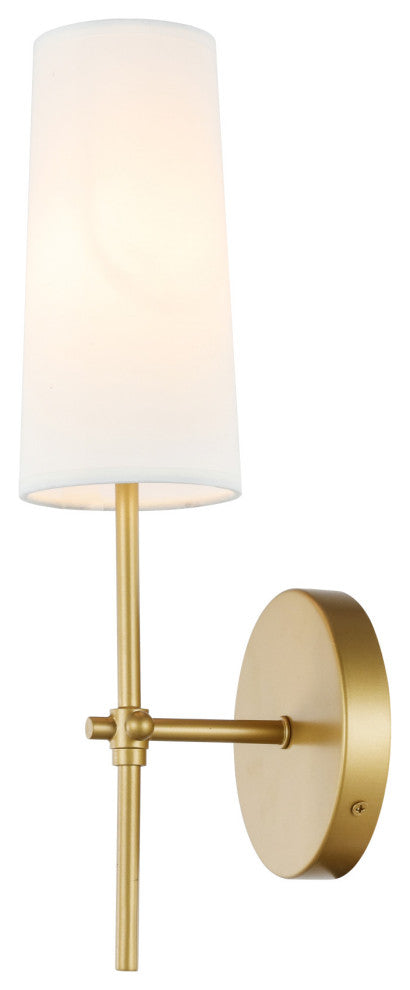 Elegant Lighting LD6004W5 Mel 16" Tall Bathroom Sconce - Brass / Black