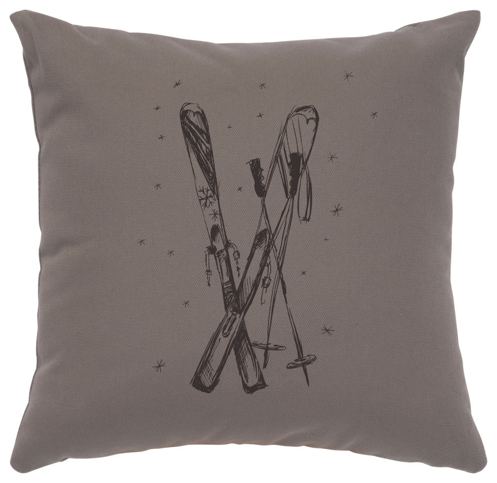 Image Pillow 16x16 Ski's Cotton Chrome