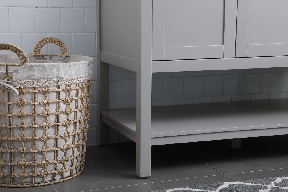 42" Single Bathroom Vanity, Grey