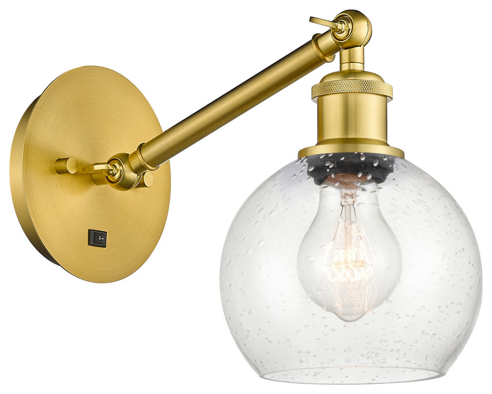 Innovations 317-1W-SG-G124-6-LED 1-Light Sconce, Satin Gold