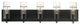 Pista Bath Bar 5 Light Black