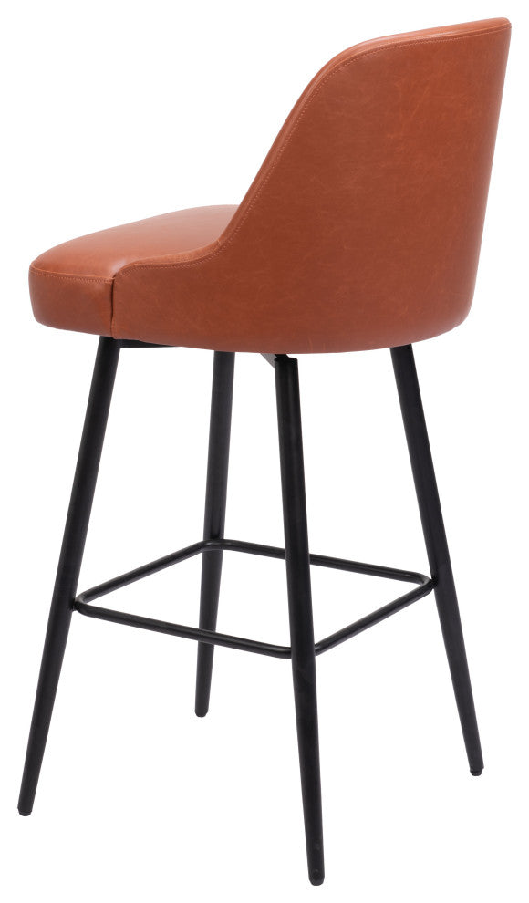 Keppel Swivel Barstool Brown