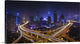 "Shanghai by night" Wrapped Canvas Art Print, 48"x26"x1.5"