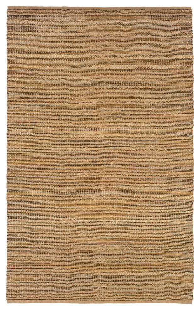 5" x 8" Brown Braided Jute Area Rug