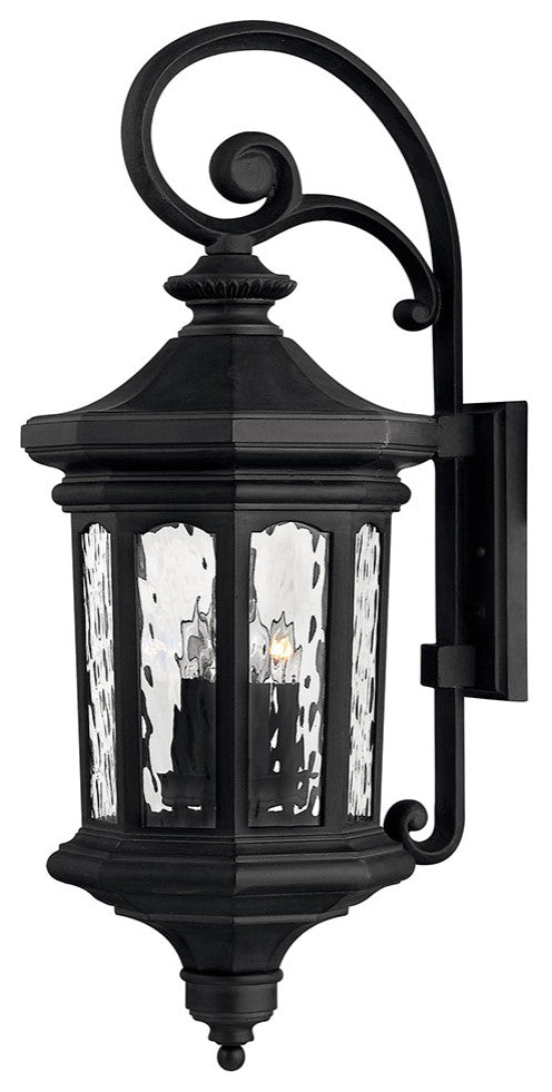 Hinkley Raley Large Wall Mount Lantern, Museum Black
