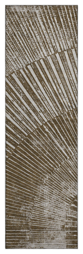 Premium Machine Washable Mayfield AMF542 Chocolate 2'3" x 7'6" Runner Rug
