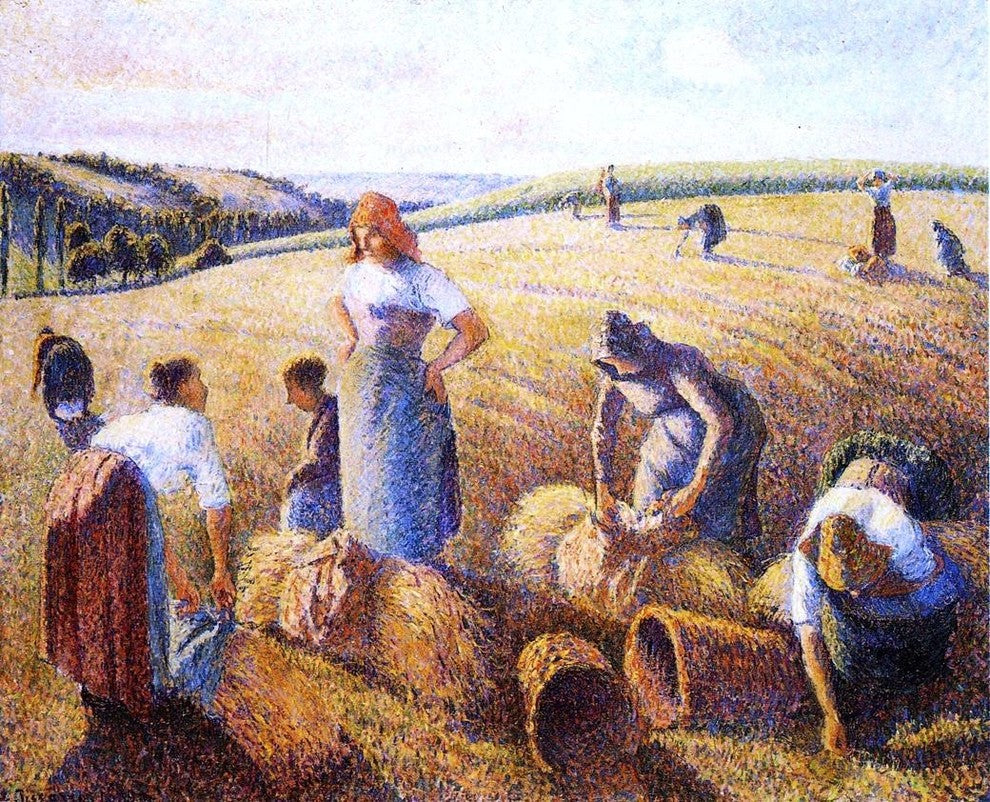 Camille Pissarro The Gleaners, 20"x25" Wall Decal Print