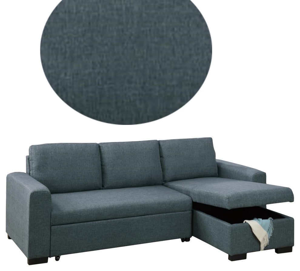 Benzara BM171480 2 Piece Wooden Sectional Set Gray