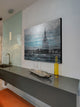 "Blue City Hues" Print on Brushed Aluminum, 36"x24"
