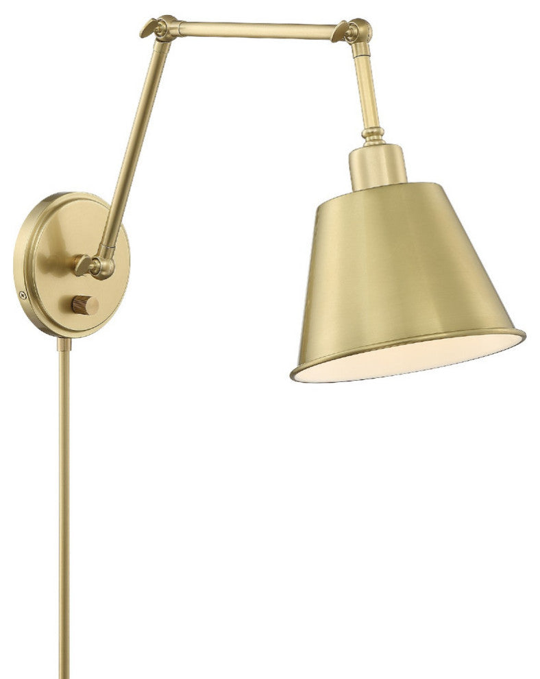 Crystorama MIT-A8021-AG, 1-Light Wall Mount, Aged Brass