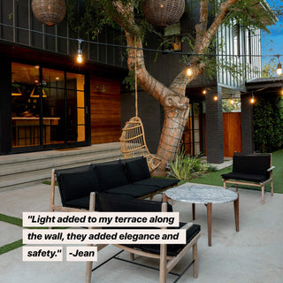 Ambience Pro, Waterproof, Solar Outdoor String Lights, Hanging, 2700K, 24'