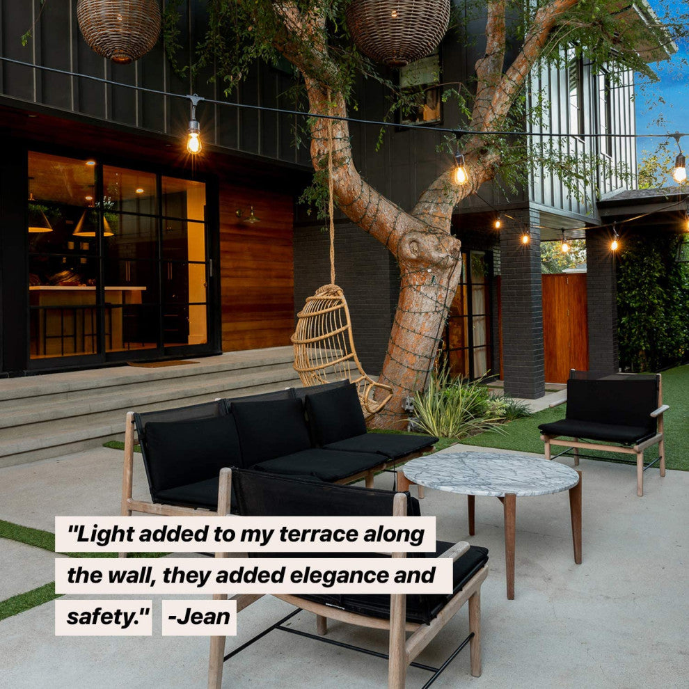 Ambience Pro, Waterproof, Solar Outdoor String Lights, Hanging, 2700K, 24'