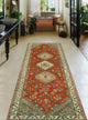 Fine Vintage Distressed Anane Rust/Ivory Runner, 3'3x9'6