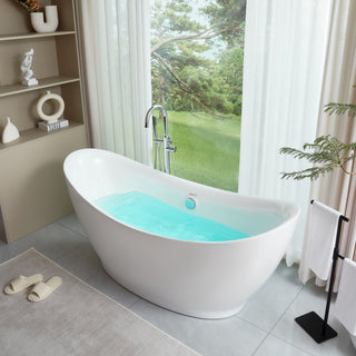 Vanity Art 68" Freestanding Acrylic Bathtub