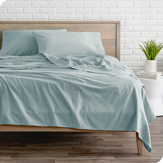 Bare Home Cotton Flannel Sheet Set, Light Blue, Twin Xl