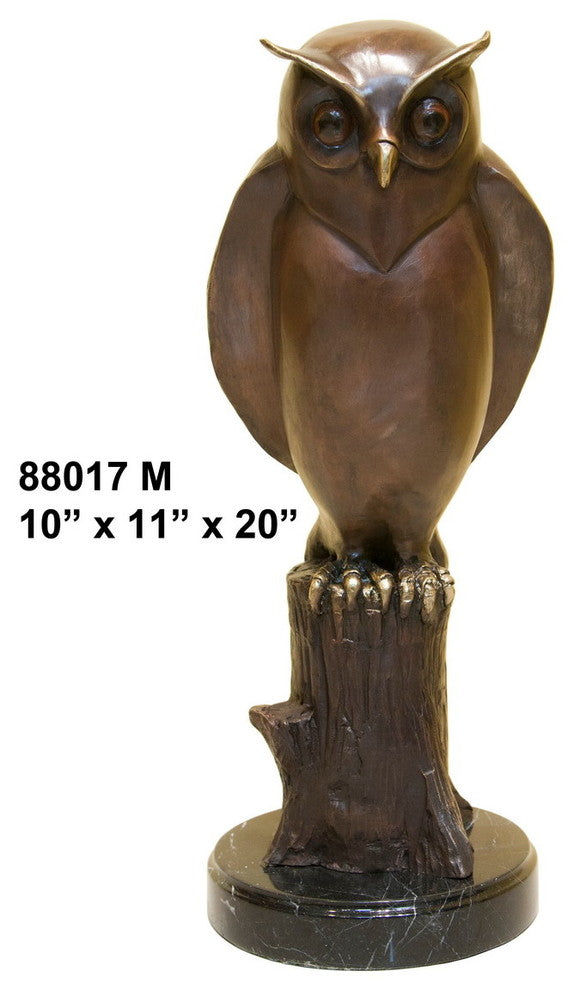 29" Eagle Perched on a Branch With Marble Base Sculpture