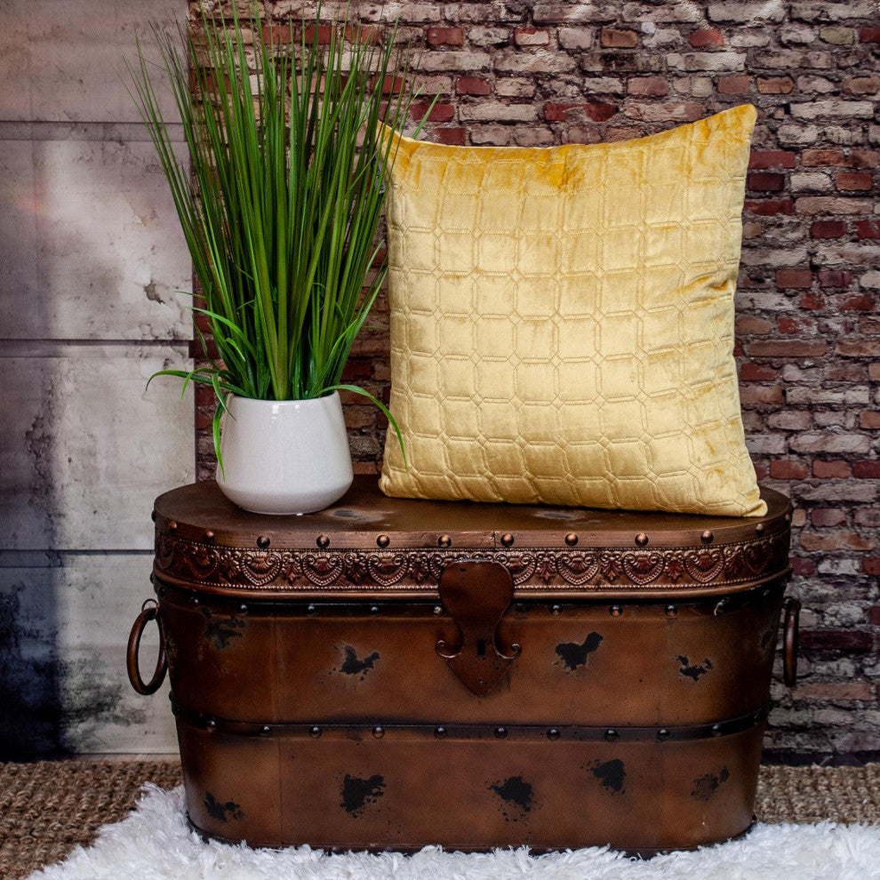 Parkland Collection Marrisa Yellow Throw Pillow