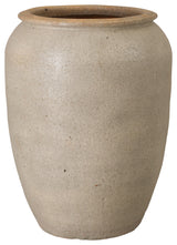 38 in. Large Distressed White Jar