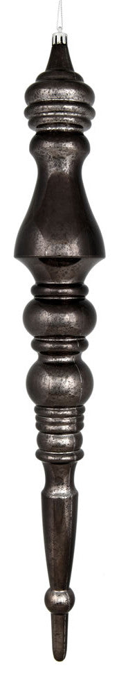 Vickerman N190984D 20" Gunmetal Mercury Finial, Pack of 2
