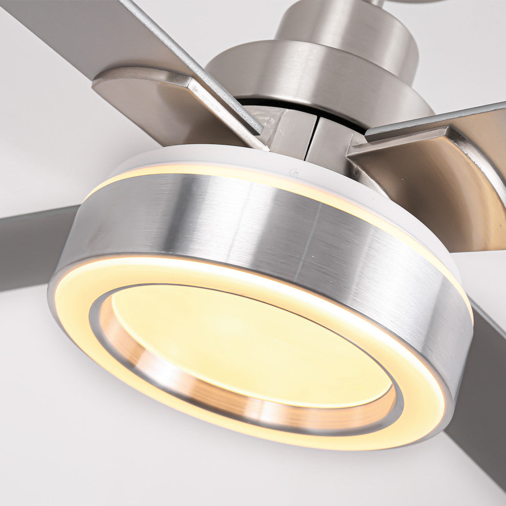 52-inch Modern LED Ceiling Fan with Light and Remote