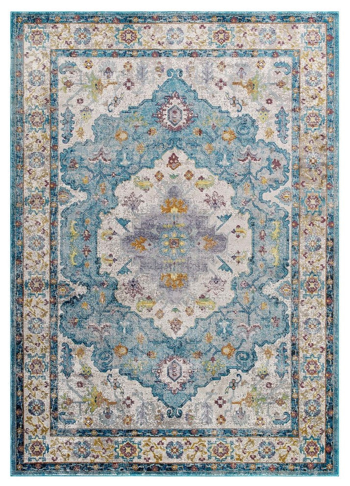 Success Anisah Distressed Vintage Floral Persian Medallion 5x8 Area Rug